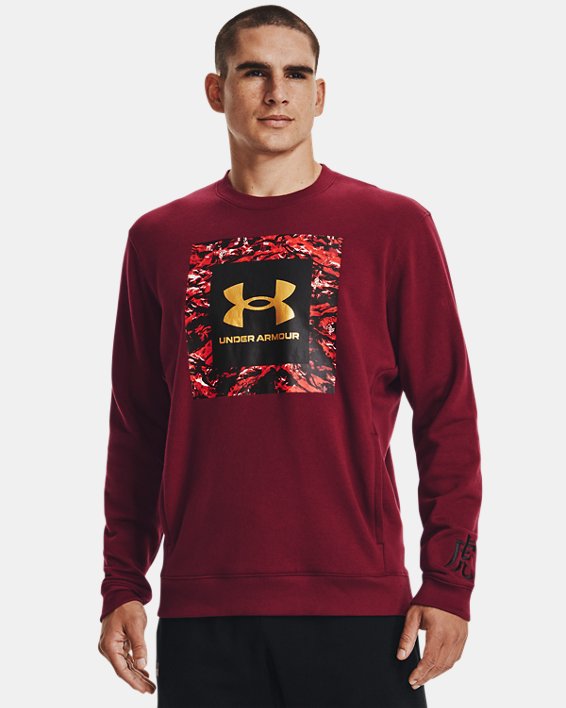 Men's UA Chinese New Year Rival Fleece Crew in Red image number 0